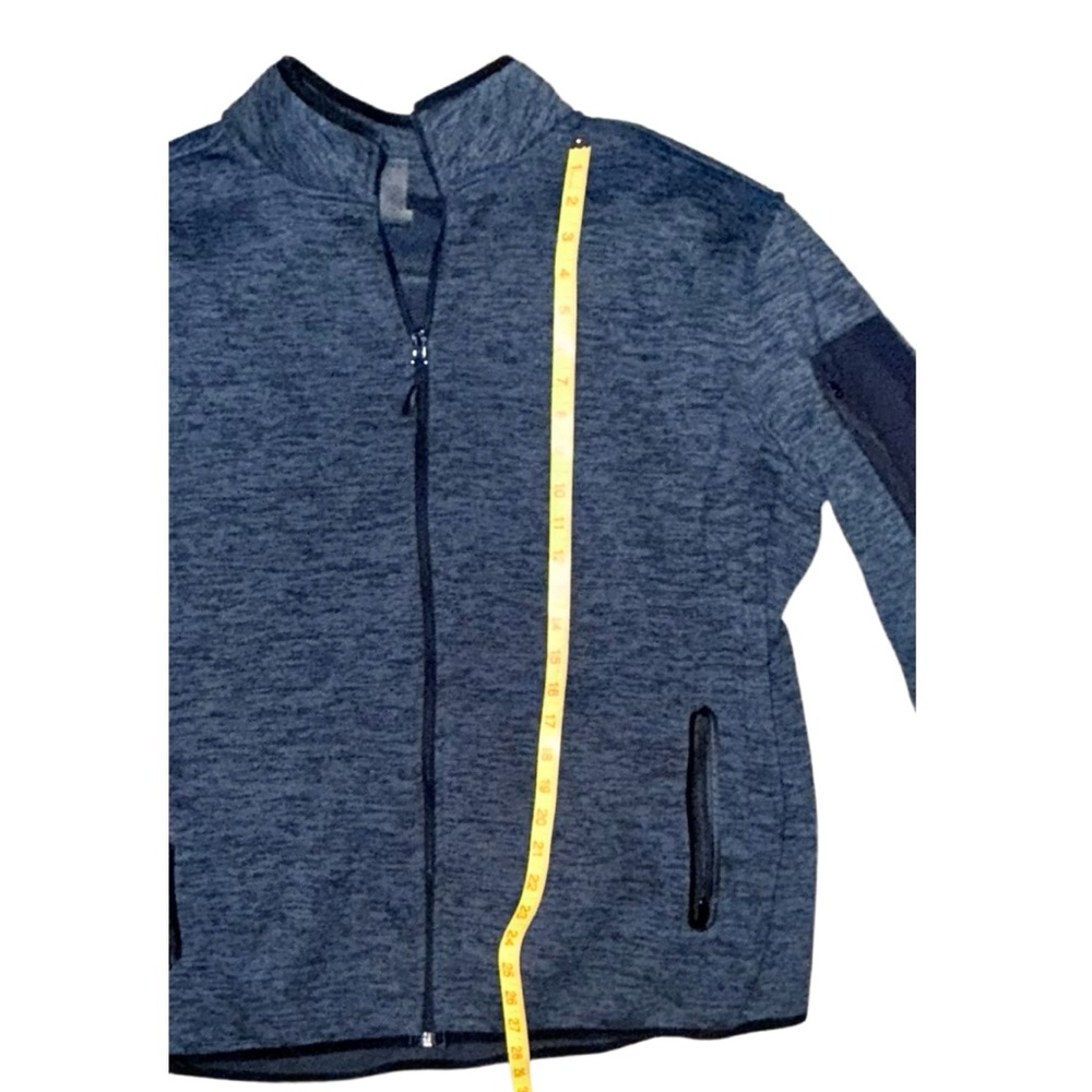Dip Men’s Full-Zip Fleece Jacket – Blue, Size Large - Picture 5 of 7